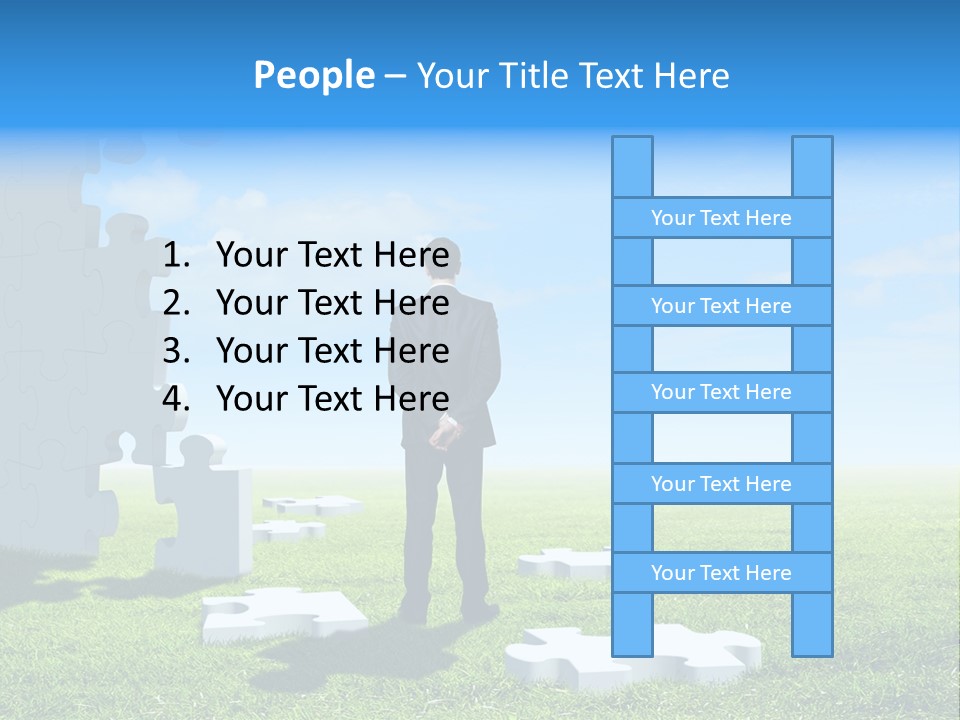 Natural White Green PowerPoint Template