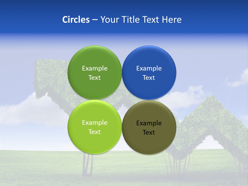 Closeup Grass Letters PowerPoint Template