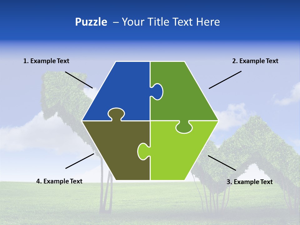 Closeup Grass Letters PowerPoint Template