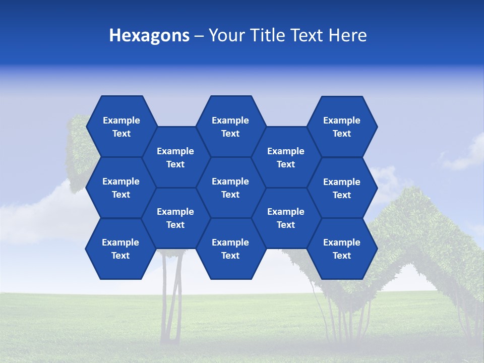 Closeup Grass Letters PowerPoint Template