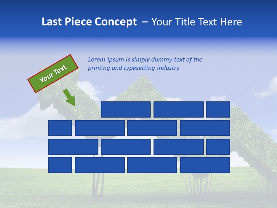Closeup Grass Letters PowerPoint Template