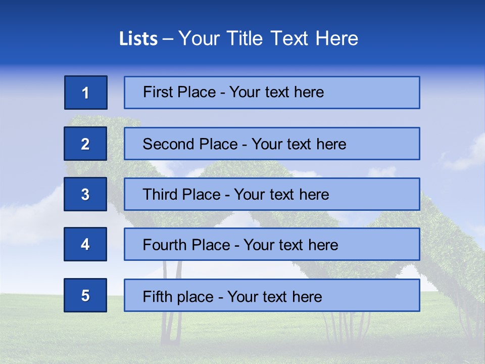 Closeup Grass Letters PowerPoint Template