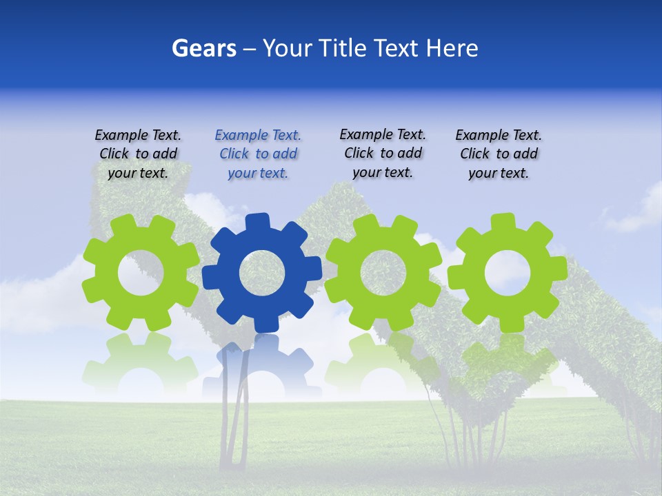 Closeup Grass Letters PowerPoint Template