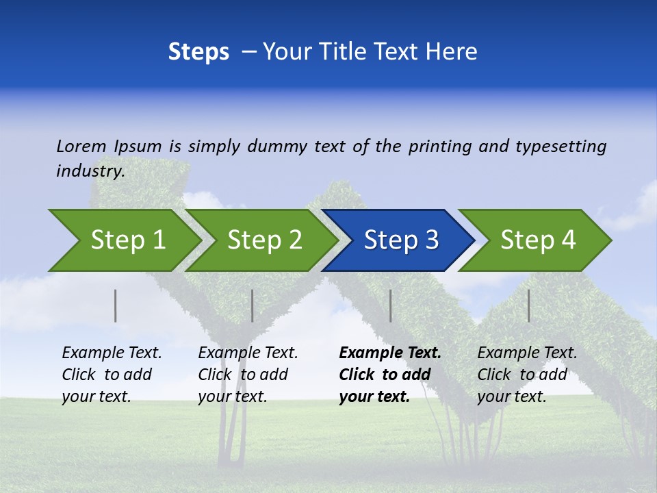Closeup Grass Letters PowerPoint Template