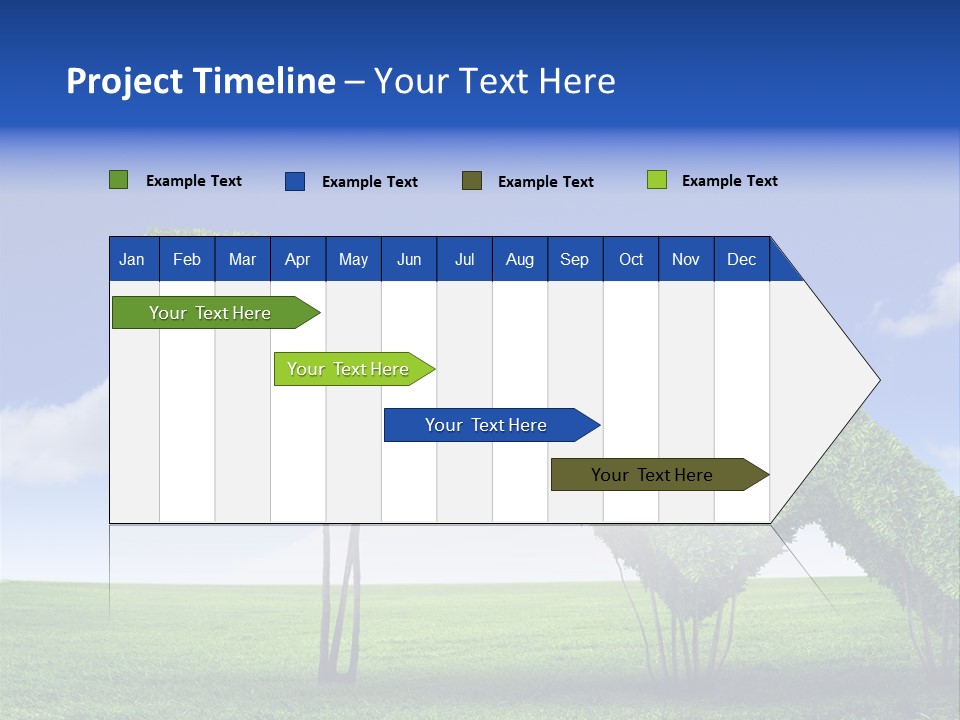 Closeup Grass Letters PowerPoint Template