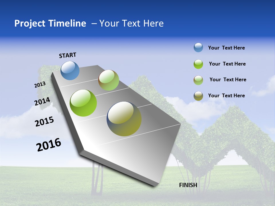 Closeup Grass Letters PowerPoint Template