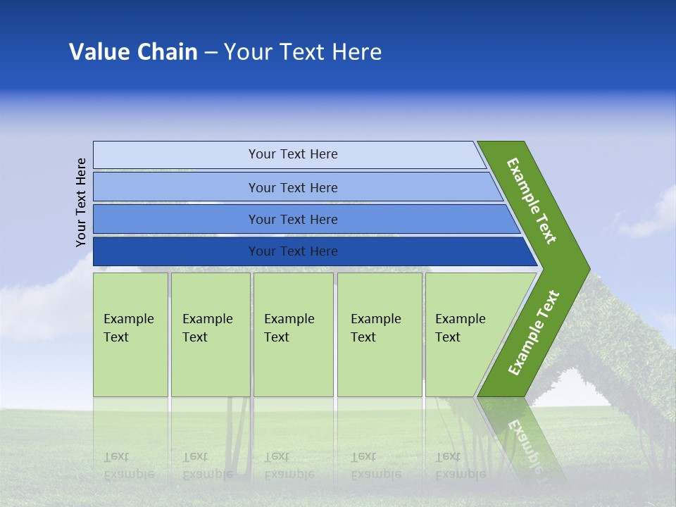 Closeup Grass Letters PowerPoint Template