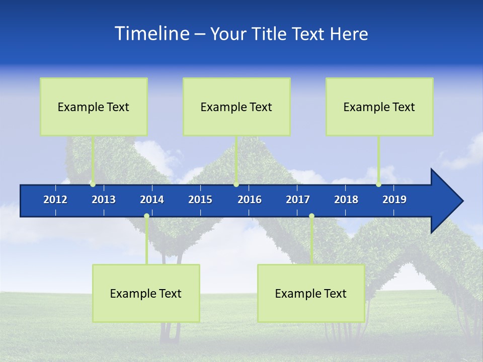 Closeup Grass Letters PowerPoint Template