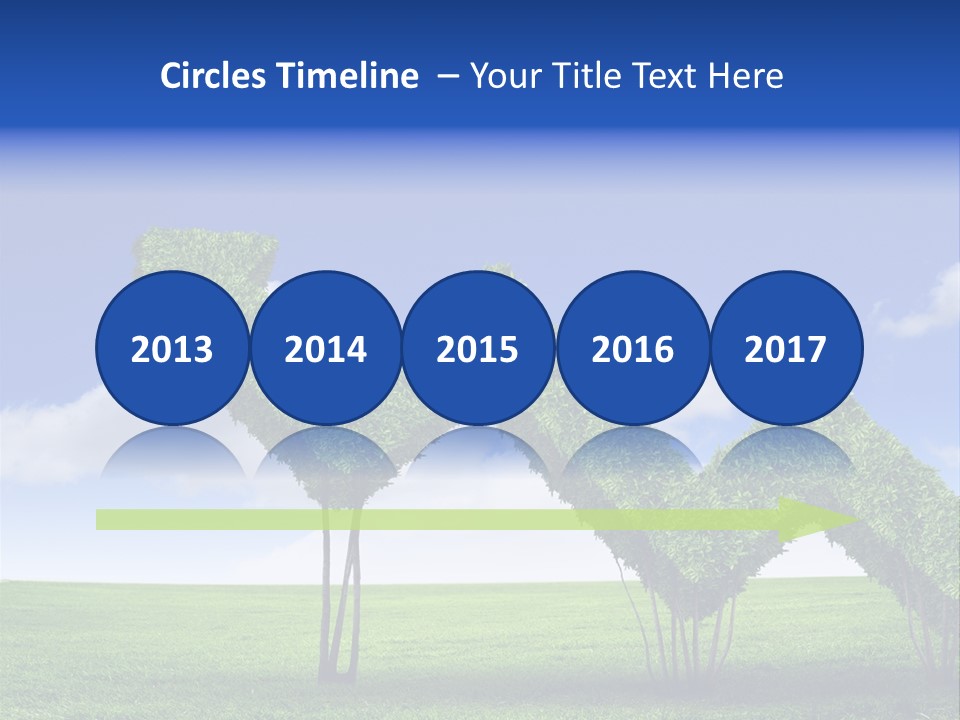 Closeup Grass Letters PowerPoint Template