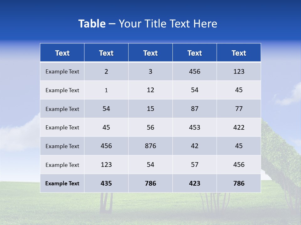 Closeup Grass Letters PowerPoint Template