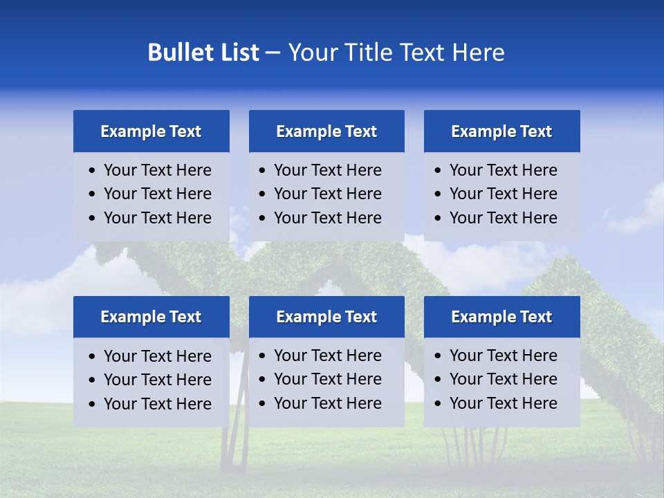 Closeup Grass Letters PowerPoint Template