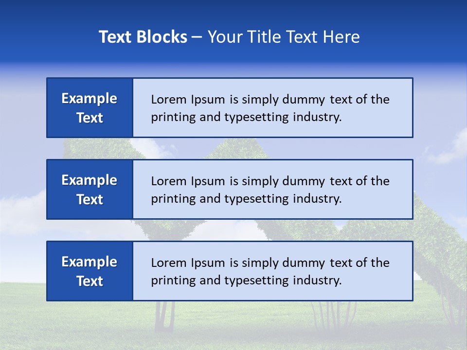 Closeup Grass Letters PowerPoint Template