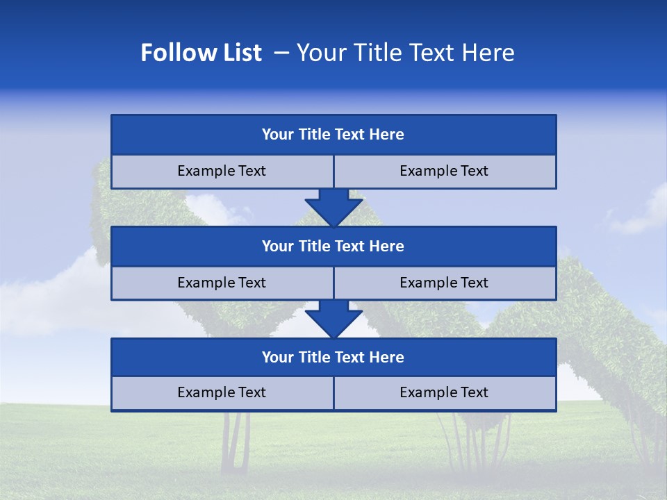 Closeup Grass Letters PowerPoint Template