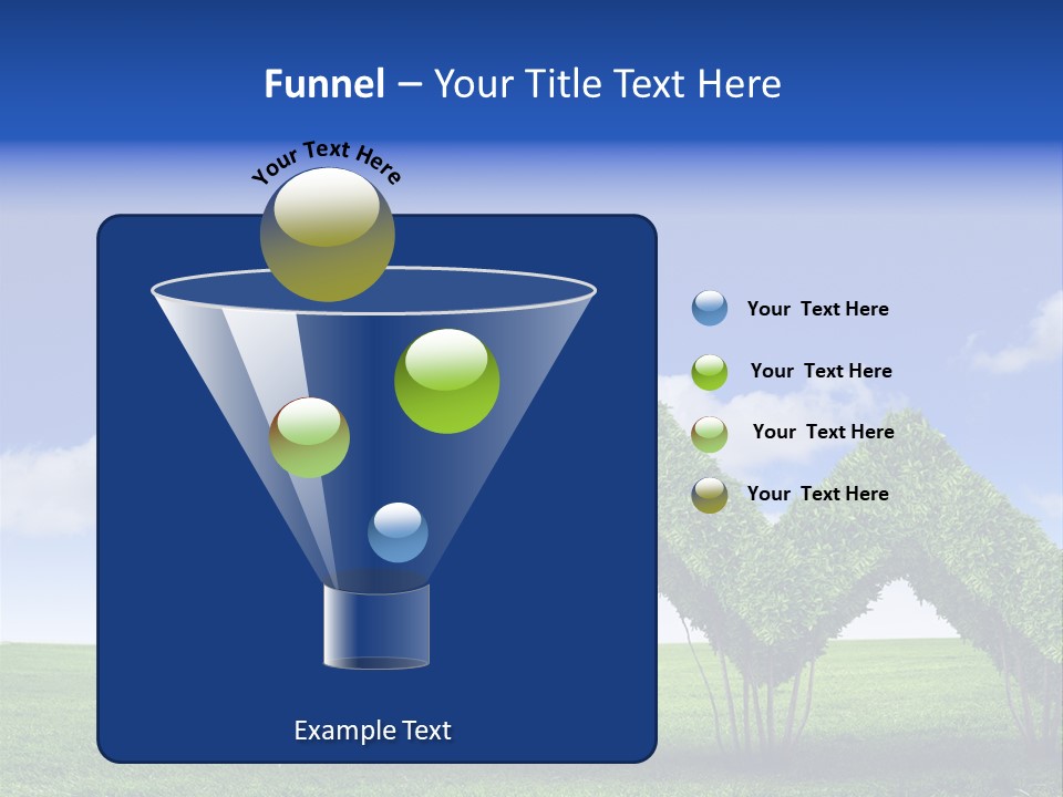 Closeup Grass Letters PowerPoint Template