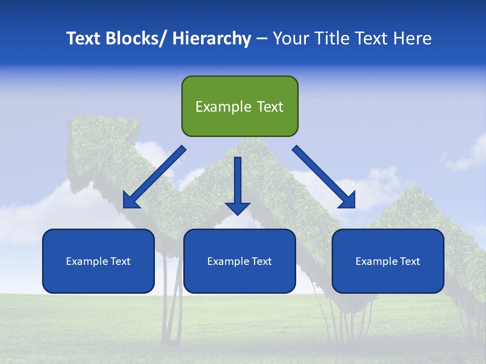 Closeup Grass Letters PowerPoint Template