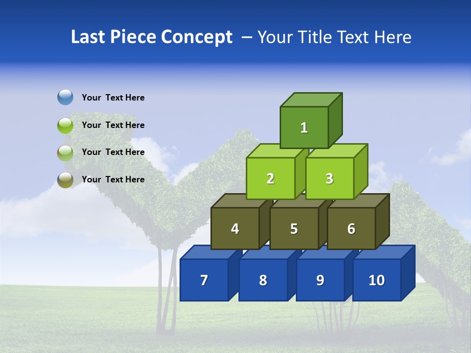 Closeup Grass Letters PowerPoint Template