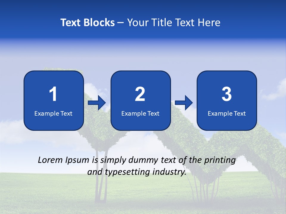 Closeup Grass Letters PowerPoint Template