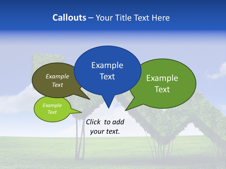 Closeup Grass Letters PowerPoint Template