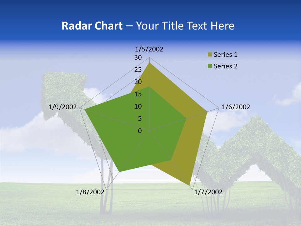 Closeup Grass Letters PowerPoint Template