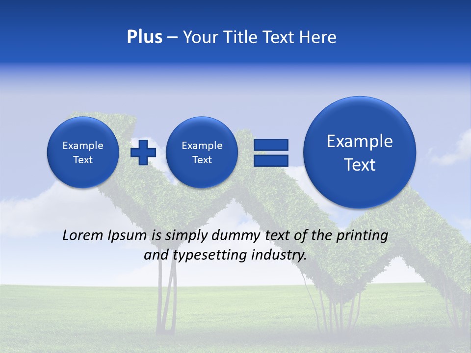 Closeup Grass Letters PowerPoint Template