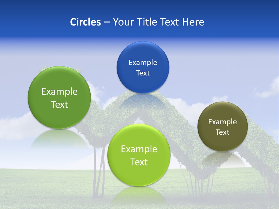 Closeup Grass Letters PowerPoint Template
