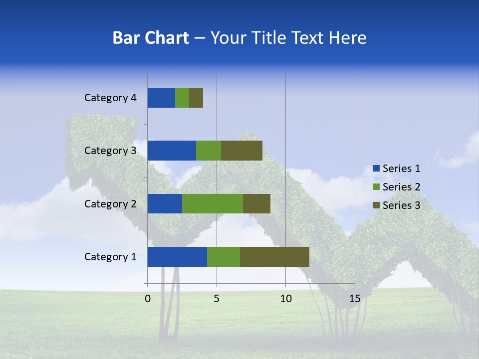 Closeup Grass Letters PowerPoint Template