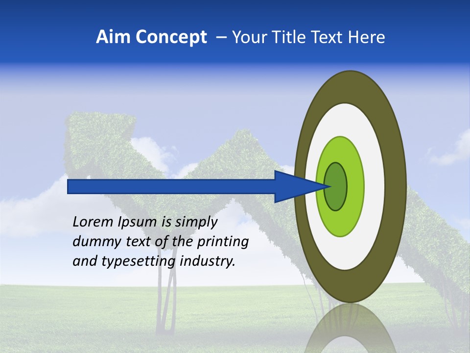 Closeup Grass Letters PowerPoint Template