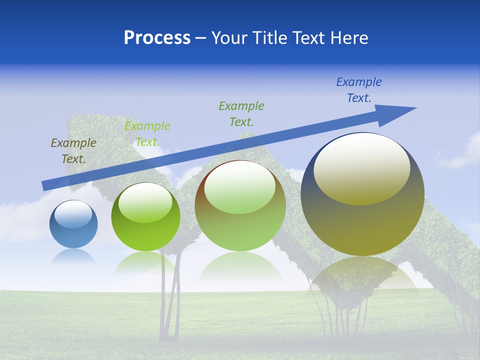 Closeup Grass Letters PowerPoint Template