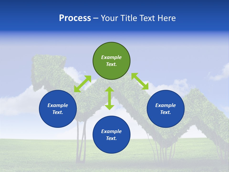 Closeup Grass Letters PowerPoint Template