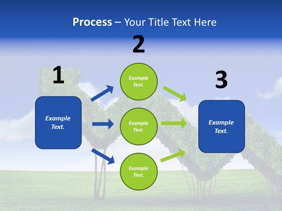 Closeup Grass Letters PowerPoint Template