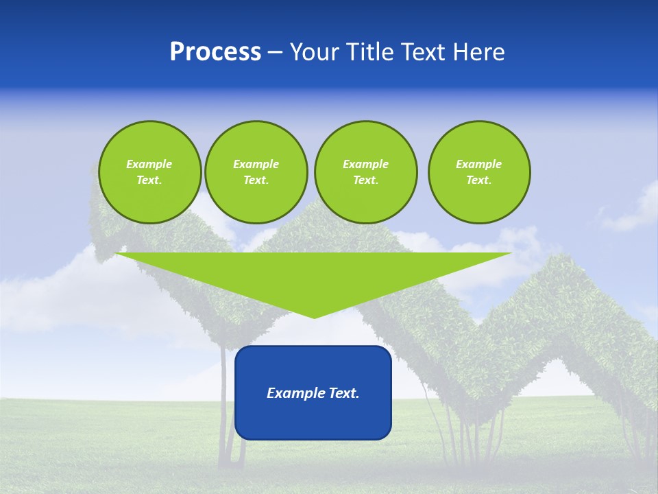 Closeup Grass Letters PowerPoint Template