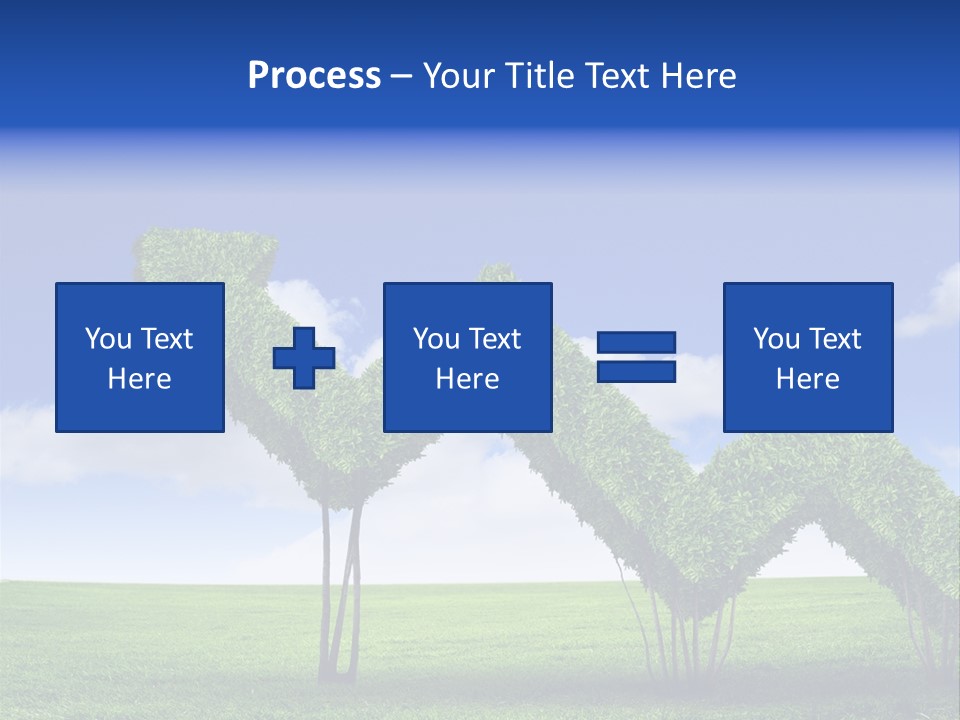 Closeup Grass Letters PowerPoint Template