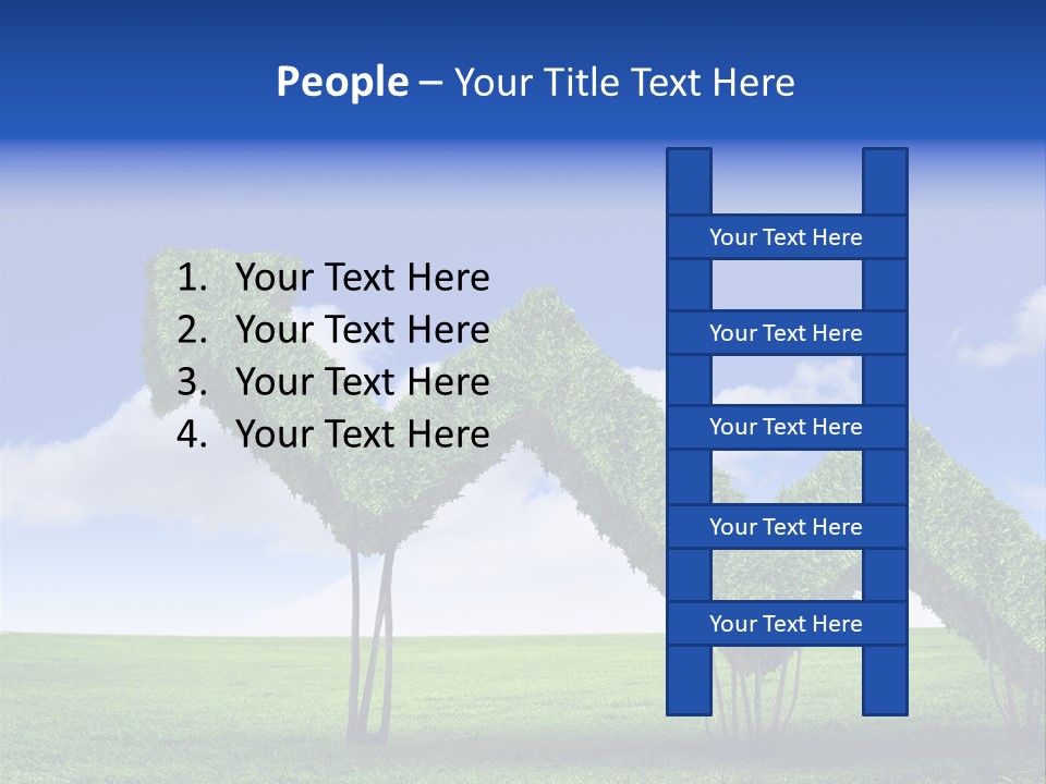 Closeup Grass Letters PowerPoint Template