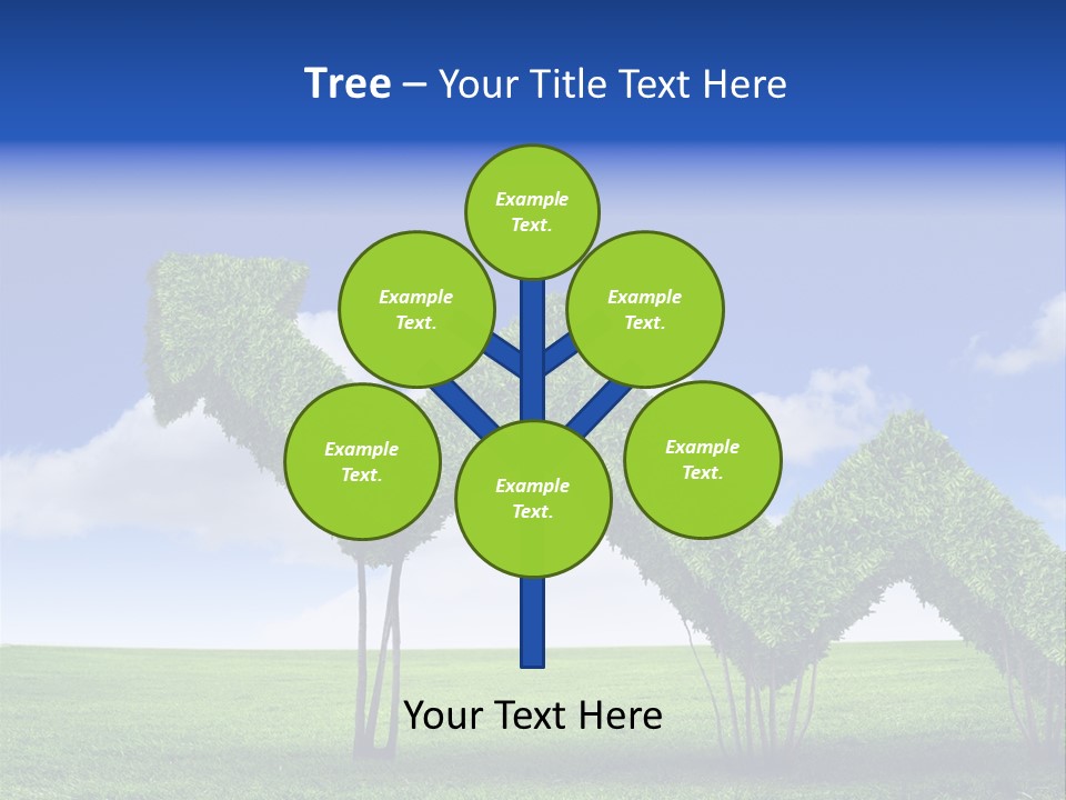 Closeup Grass Letters PowerPoint Template