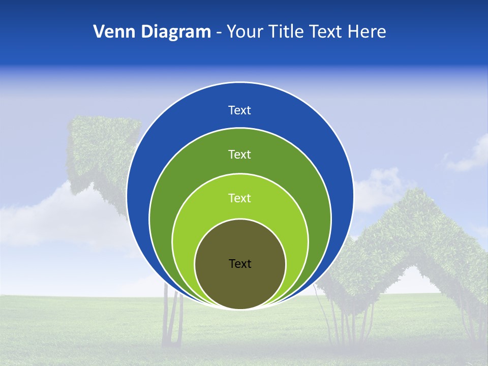 Closeup Grass Letters PowerPoint Template