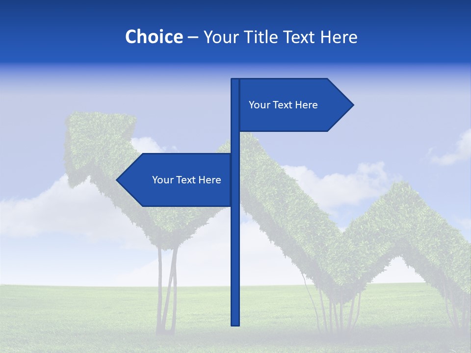 Closeup Grass Letters PowerPoint Template