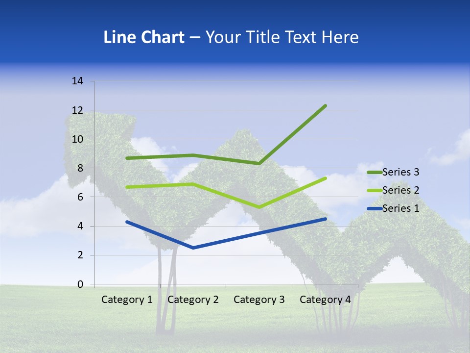Closeup Grass Letters PowerPoint Template