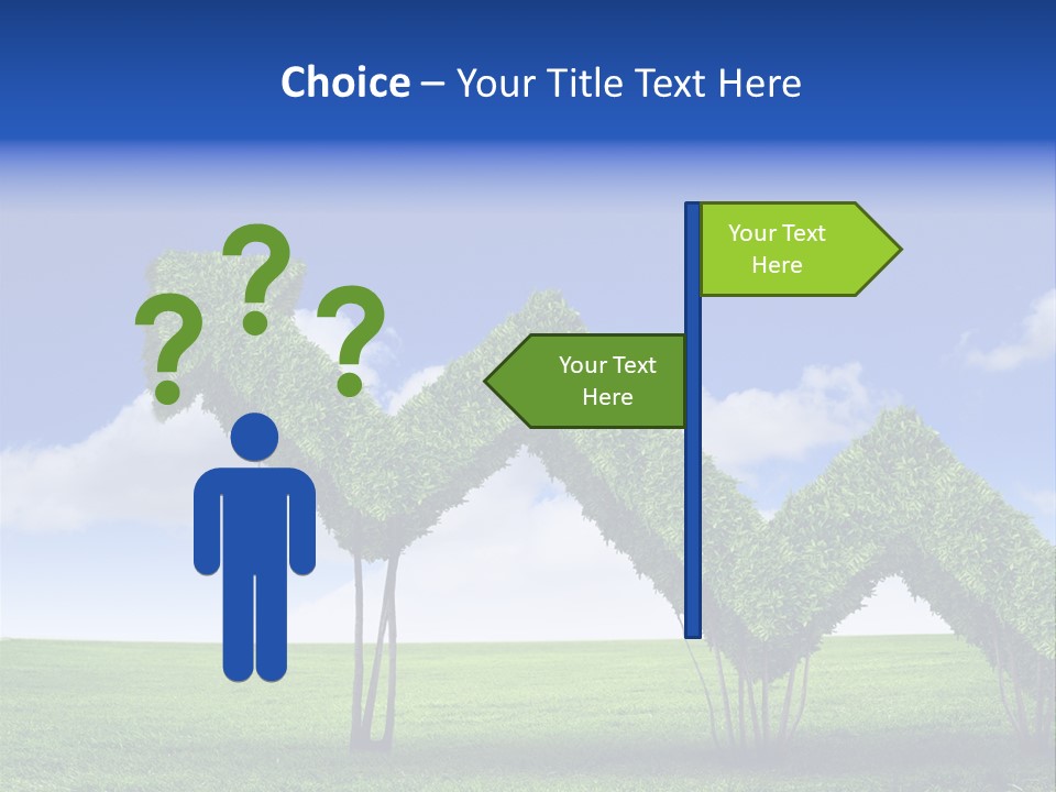 Closeup Grass Letters PowerPoint Template