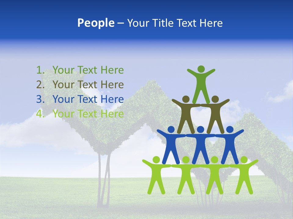 Closeup Grass Letters PowerPoint Template