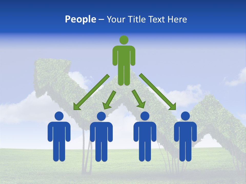 Closeup Grass Letters PowerPoint Template