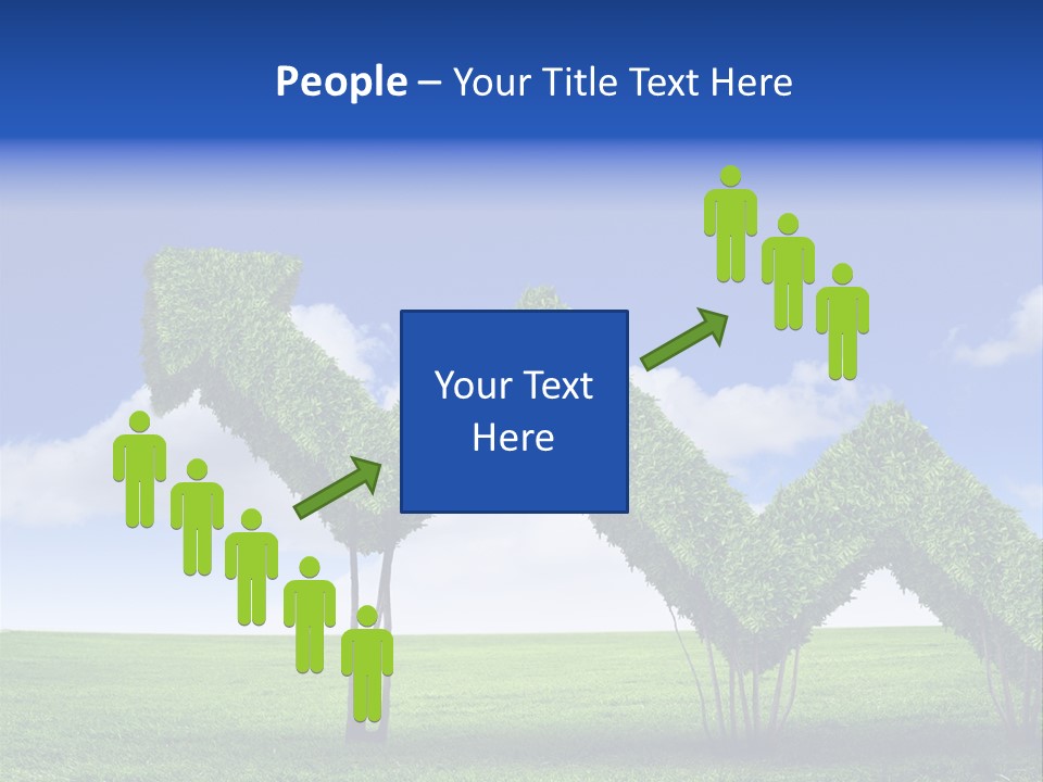 Closeup Grass Letters PowerPoint Template