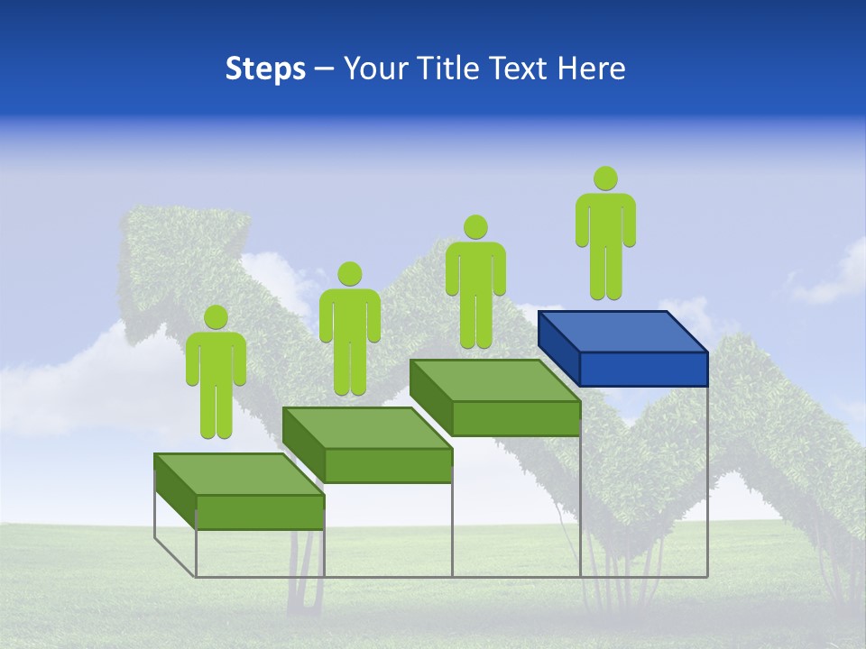 Closeup Grass Letters PowerPoint Template