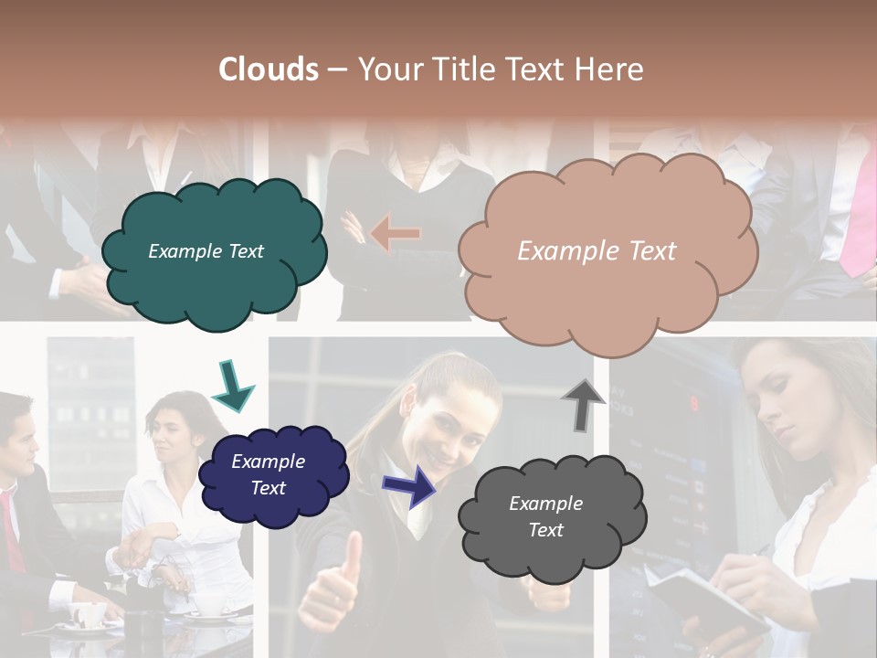 Lady Brunette Relations PowerPoint Template