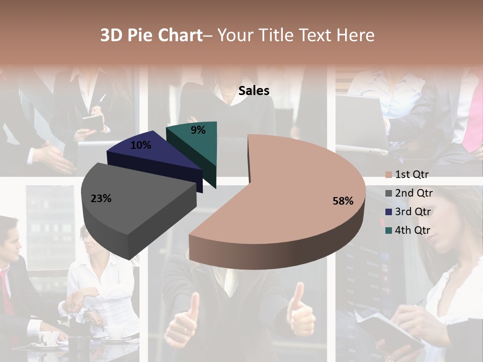 Lady Brunette Relations PowerPoint Template
