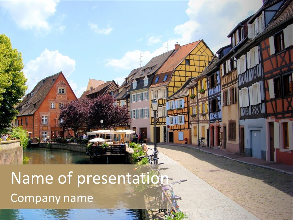 Rhine Landmarks Half PowerPoint Template