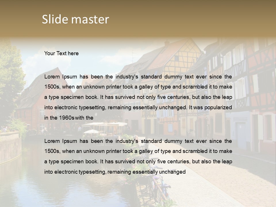 Rhine Landmarks Half PowerPoint Template