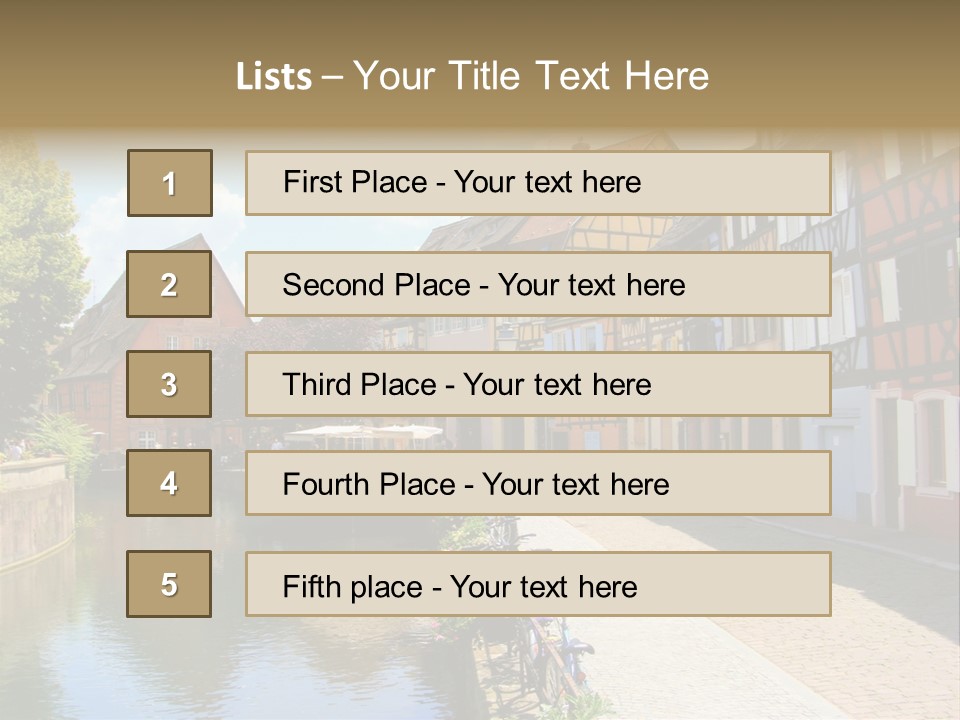 Rhine Landmarks Half PowerPoint Template