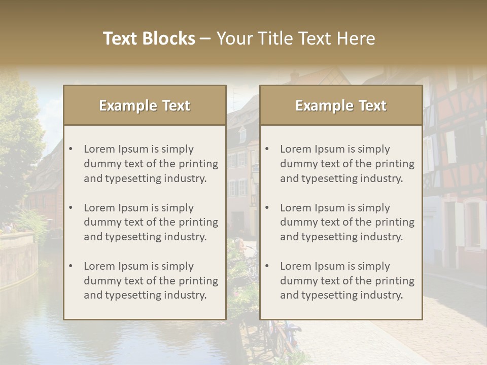 Rhine Landmarks Half PowerPoint Template