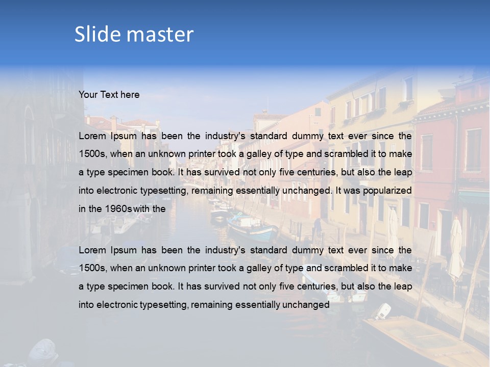 Narrow Colorful European PowerPoint Template