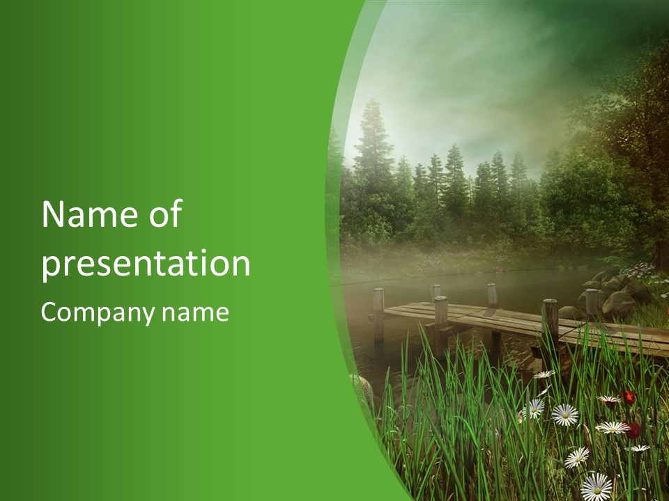 Kolorowy Stokrotka Chmura PowerPoint Template